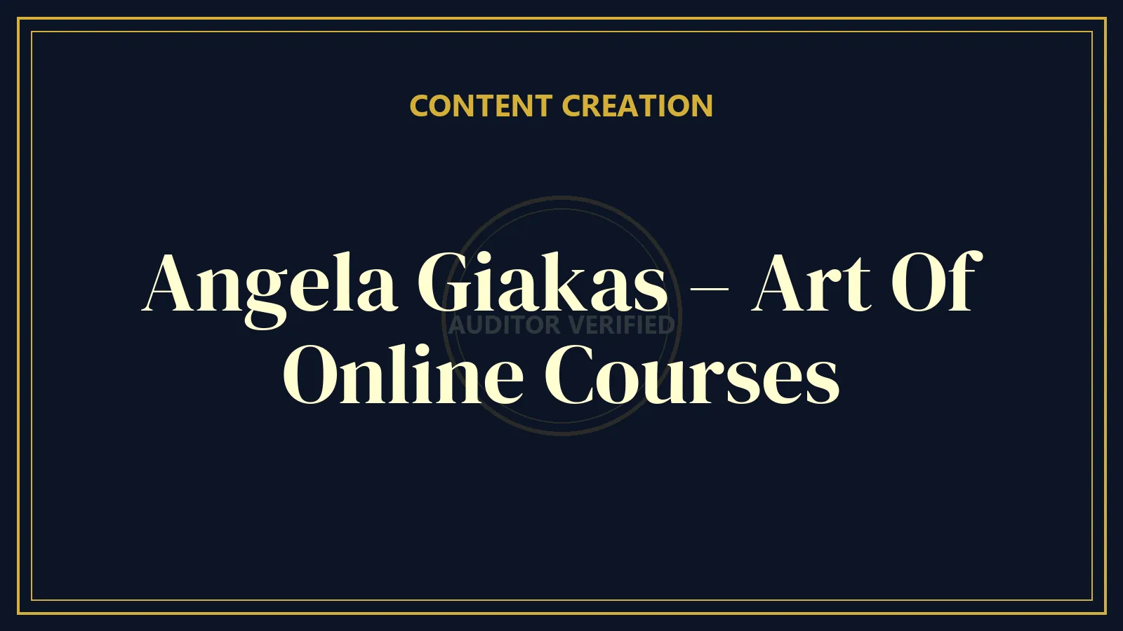 Angela Giakas – Art Of Online Courses