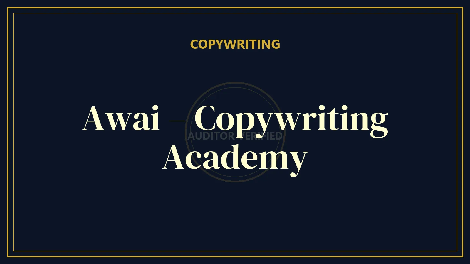Awai – Copywriting Academy