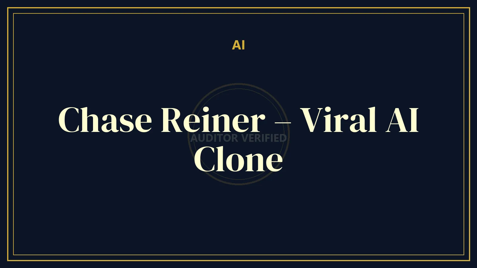 Chase Reiner – Viral AI Clone