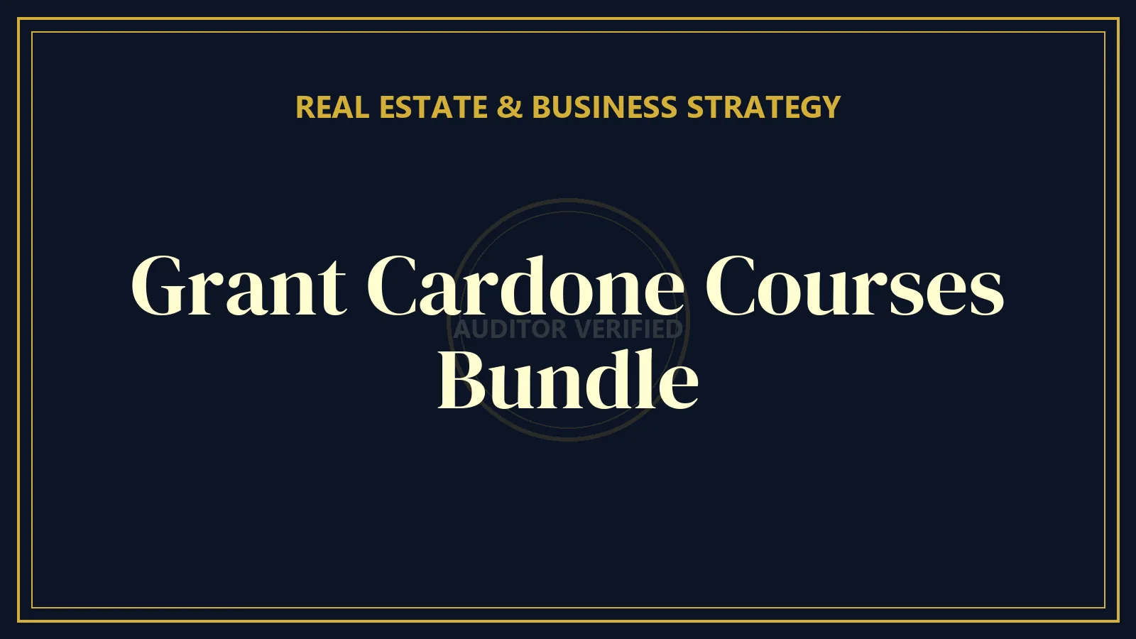 Grant Cardone Courses Bundle — Real Estate Course Review
