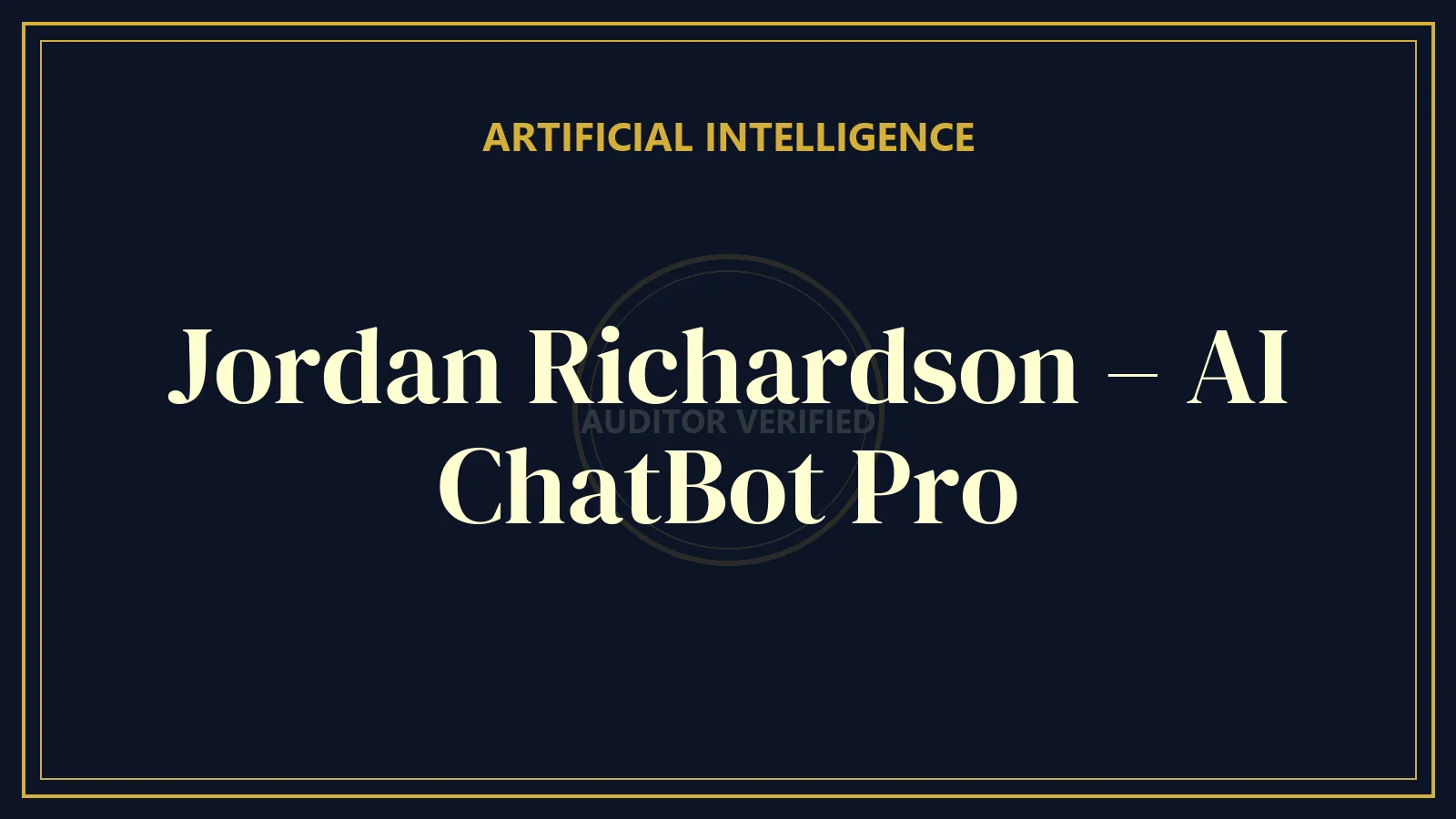 Jordan Richardson – AI ChatBot Pro