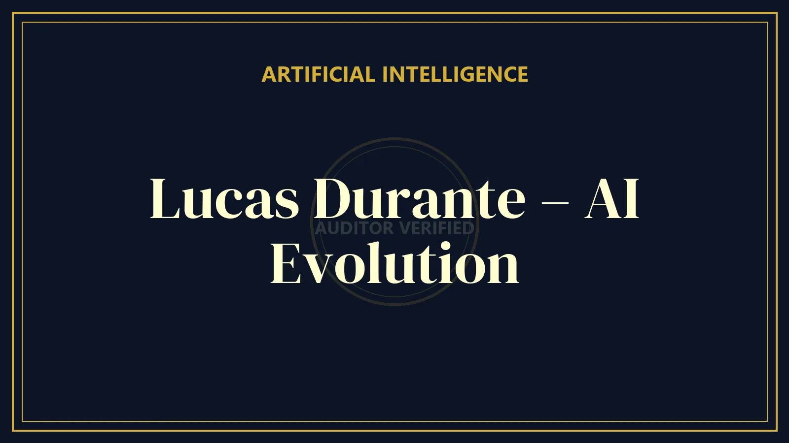 Lucas Durante – AI Evolution