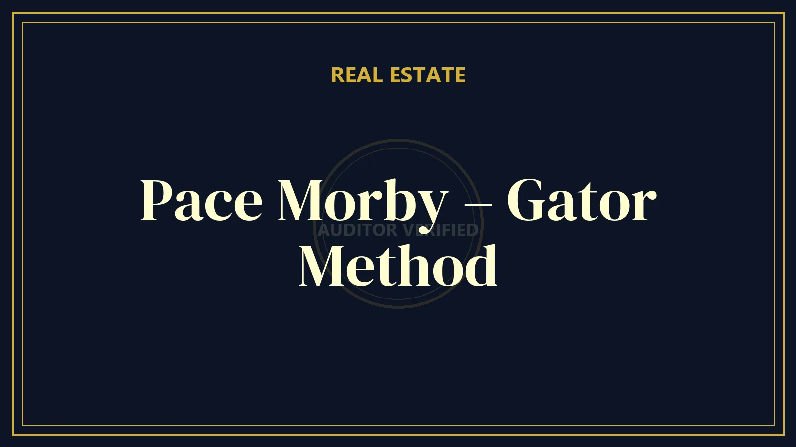 Pace Morby – Gator Method