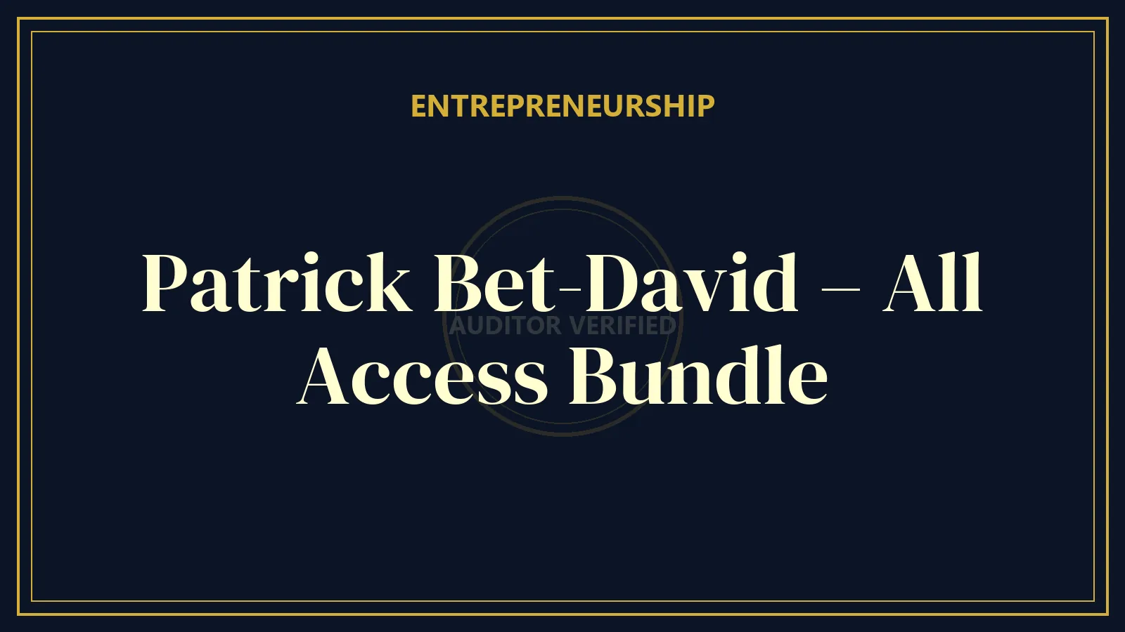 Patrick Bet-David – All Access Bundle