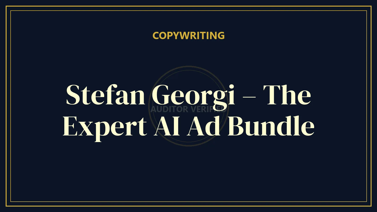 Stefan Georgi – The Expert AI Ad Bundle