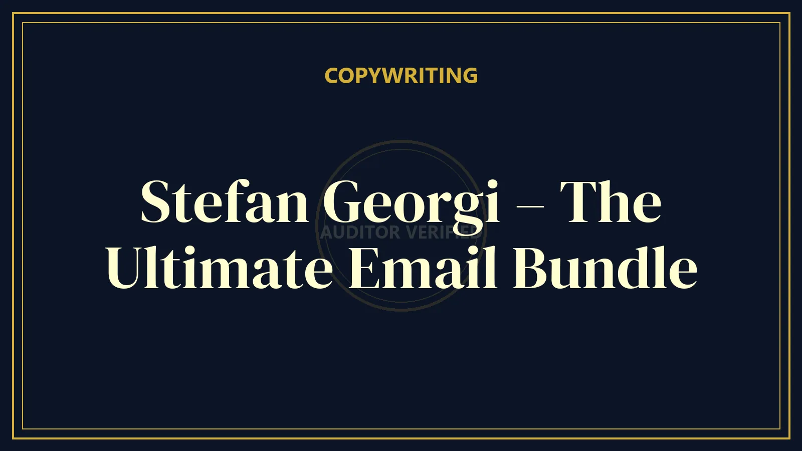 Stefan Georgi – The Ultimate Email Bundle