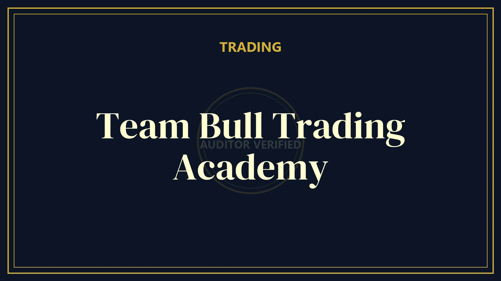 Team Bull Trading Academy — Trading Course Review